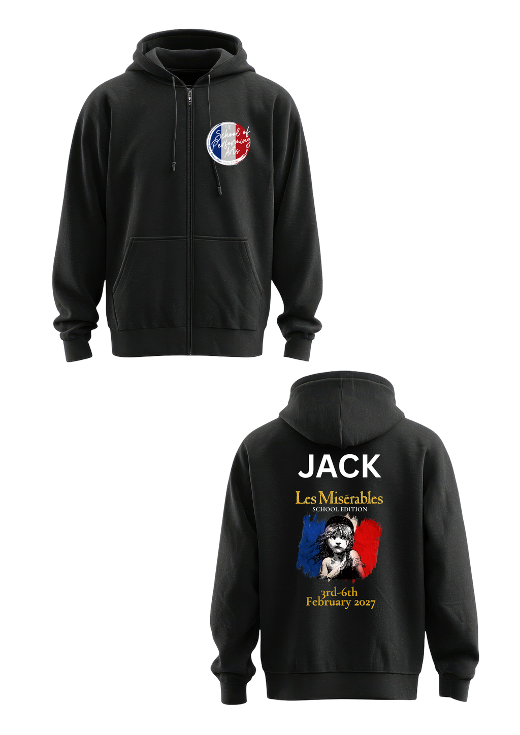 Les Mis Zip Up Hoodie