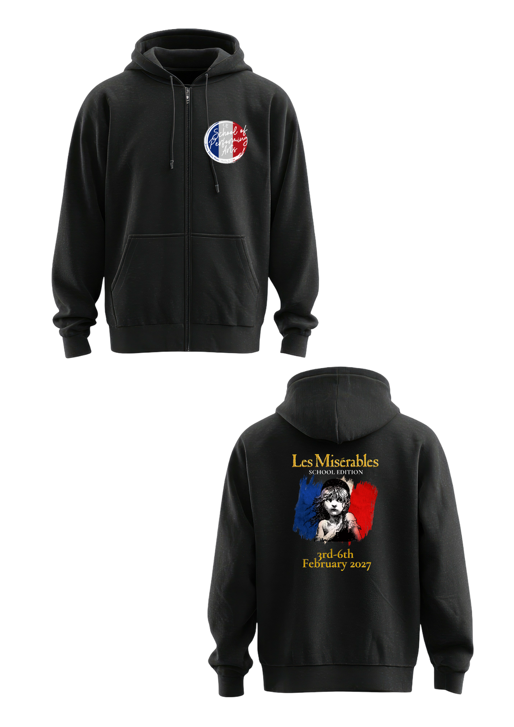 Les Mis Zip Up Hoodie