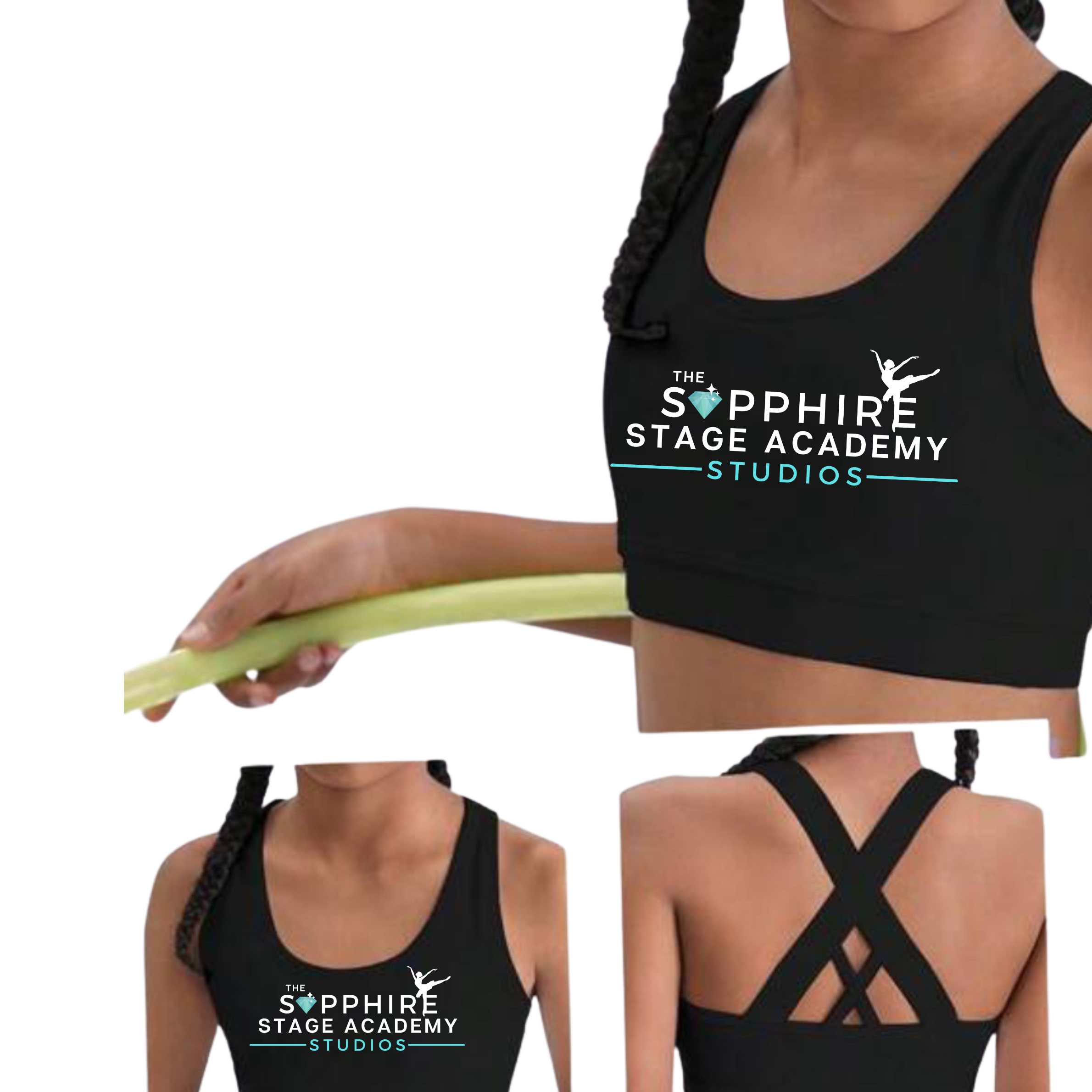 SSA Lycra Cross Back Crop Top- Kids